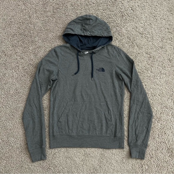 The North Face Lightweight Logo Embroidered Gray Hoodie Womens Size M - Picture 1 of 12